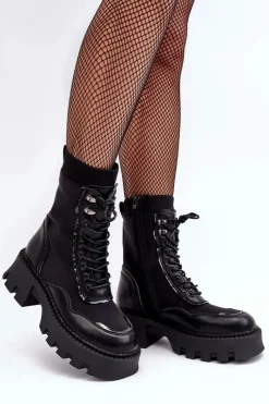 Damskie Trapery|Botki Sznurowane><noscript><img width=