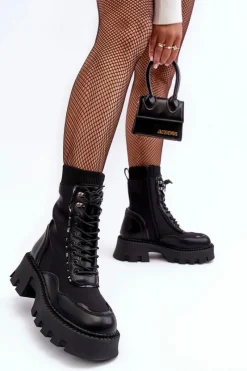 Damskie Trapery|Botki Sznurowane><noscript><img width=