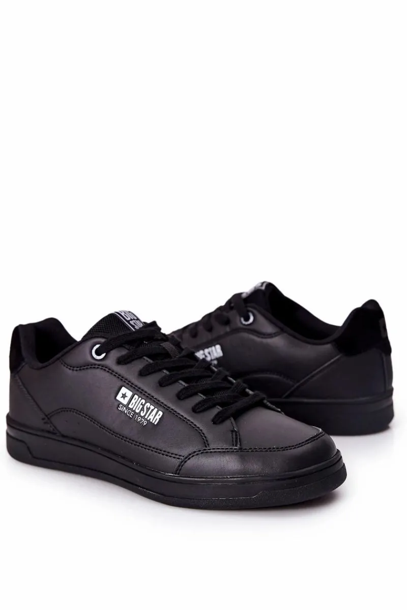 New Skórzane Tenisówki Memory Foam Big Star II174169 Czarne Męskie Trampki Męskie Big Star|Trampki Niskie