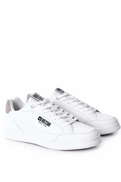 Outlet Big Star Shoes Skórzane Tenisówki Memory Foam Big Star II174170 Białe