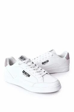 Outlet Big Star Shoes Skórzane Tenisówki Memory Foam Big Star II174170 Białe
