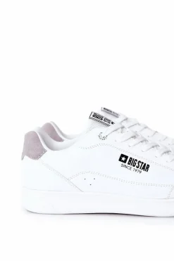 Outlet Big Star Shoes Skórzane Tenisówki Memory Foam Big Star II174170 Białe