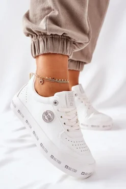 Online Big Star Shoes Skórzane Tenisówki Na Platformie BIG STAR II274075 Białe