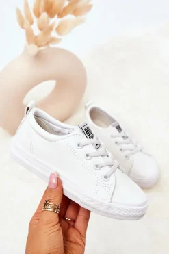 Chłopięce|Dziewczęce>Big Star Shoes Skórzane Trampki Big Star JJ374024 Białe