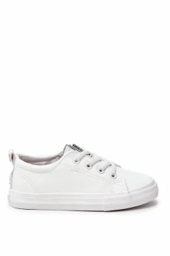 Chłopięce|Dziewczęce></noscript>Big Star Shoes Skórzane Trampki Big Star JJ374024 Białe