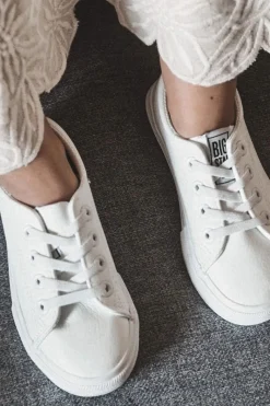 Chłopięce|Dziewczęce></noscript>Big Star Shoes Skórzane Trampki Big Star JJ374024 Białe