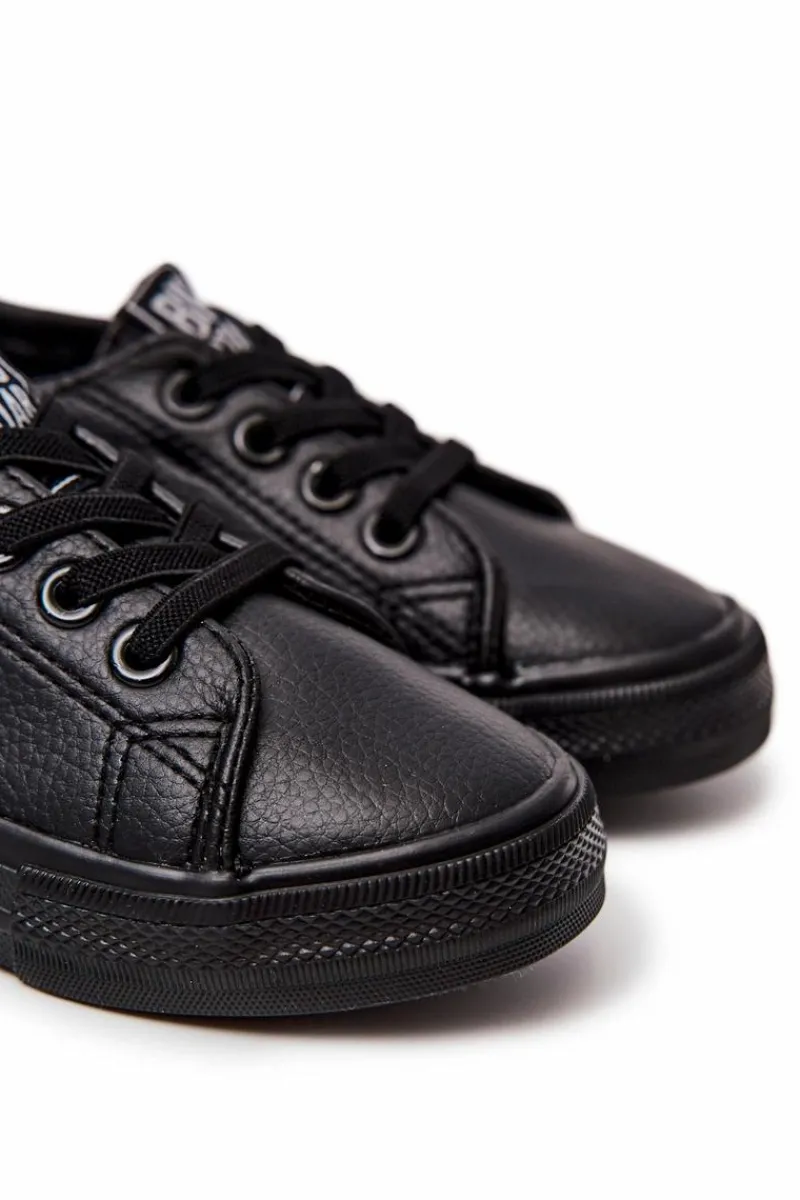 Outlet Big Star Shoes Skórzane Trampki Big Star JJ374025 Czarne