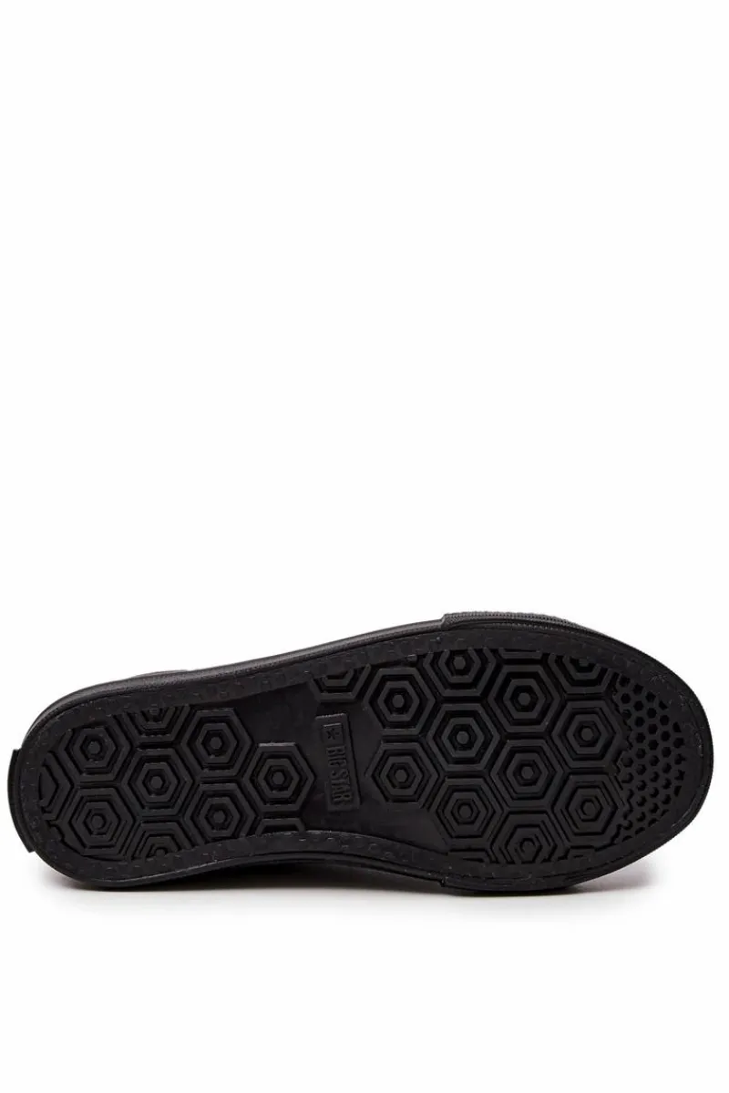 Outlet Big Star Shoes Skórzane Trampki Big Star JJ374025 Czarne