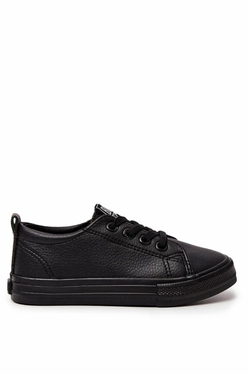 Outlet Big Star Shoes Skórzane Trampki Big Star JJ374025 Czarne