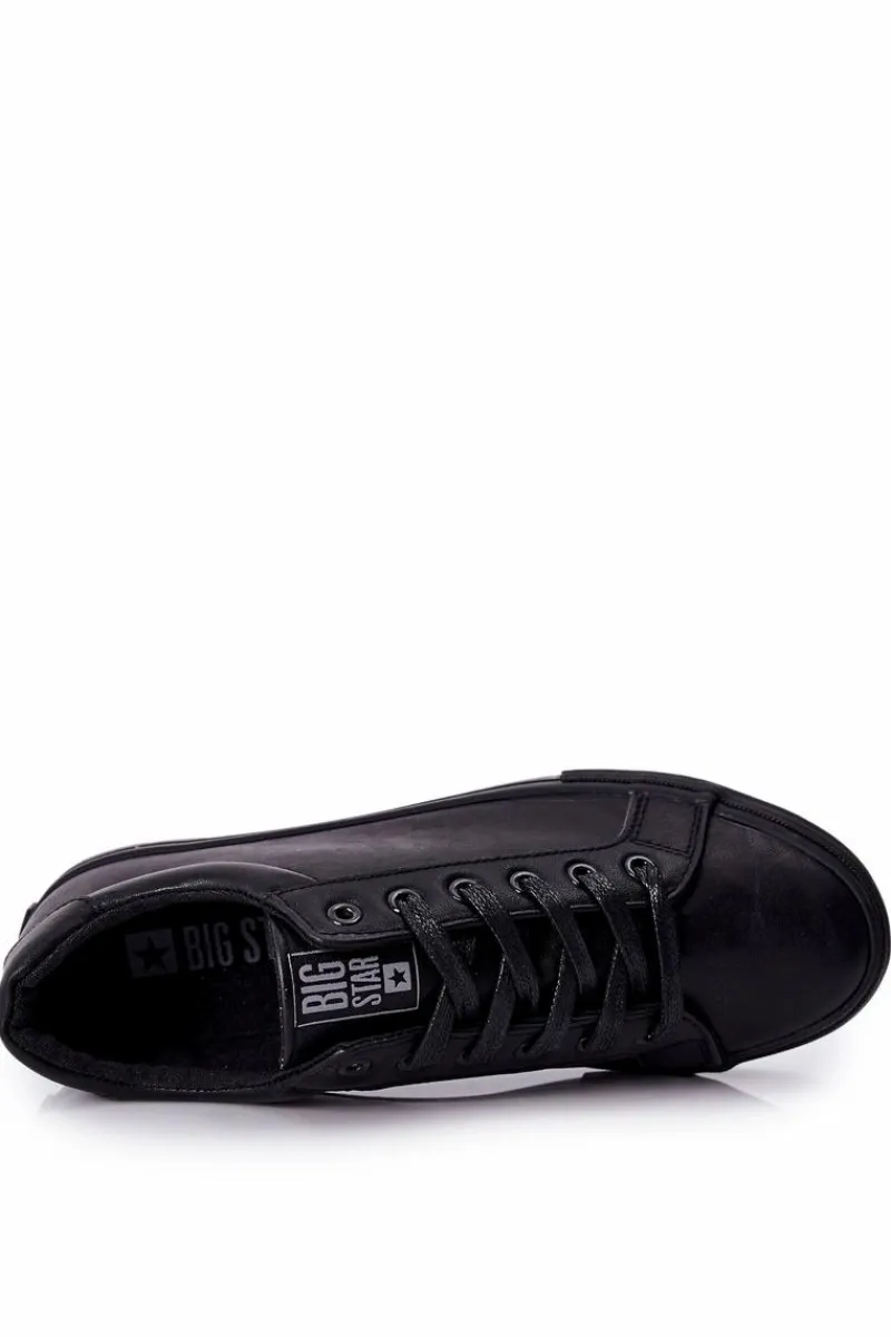 Best Skórzane Trampki Big Star II174029 Czarne Męskie Trampki Męskie Big Star|Trampki Niskie