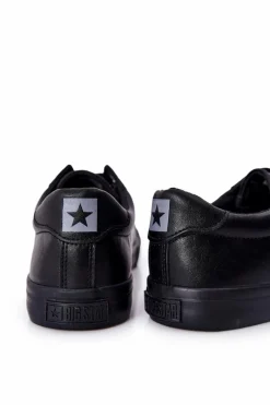 Best Skórzane Trampki Big Star II174029 Czarne Męskie Trampki Męskie Big Star|Trampki Niskie