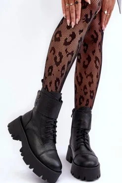 Botki Skórzane|Czarne Botki><noscript><img width=