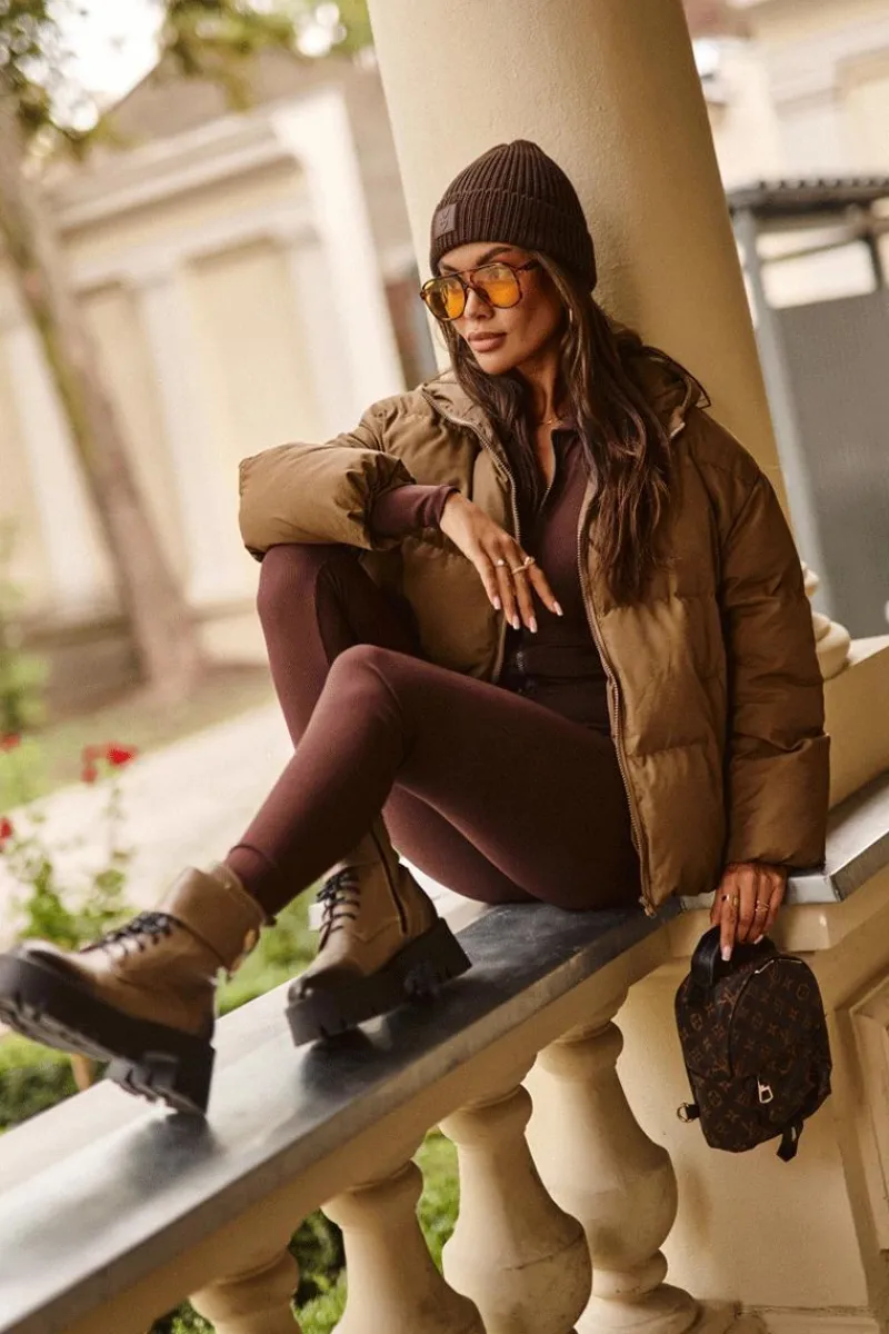 Outlet Skórzane Workery Botki Damskie Beżowe Lemar Anceria Damskie Botki Skórzane|Botki Zimowe Damskie