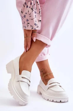 Mokasyny Damskie Skórzane|Mokasyny Na Platformie><noscript><img width=