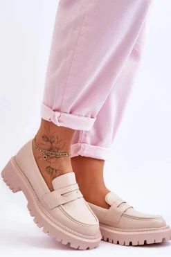 Mokasyny Damskie Skórzane|Mokasyny Na Platformie><noscript><img width=