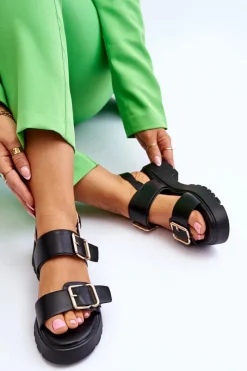 Sandały Płaskie><noscript><img width=