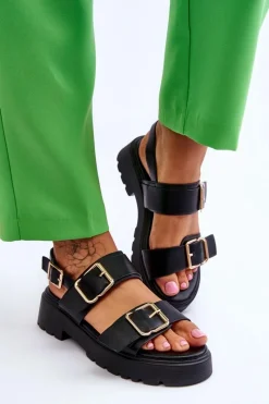 Sandały Płaskie><noscript><img width=