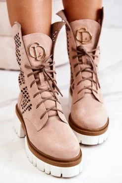 Botki Wiosenne|Brązowe I Beżowe Botki><noscript><img width=