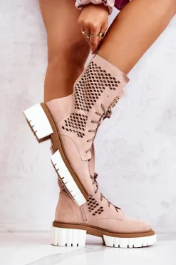 Botki Wiosenne|Brązowe I Beżowe Botki><noscript><img width=