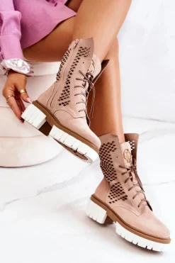 Botki Wiosenne|Brązowe I Beżowe Botki><noscript><img width=