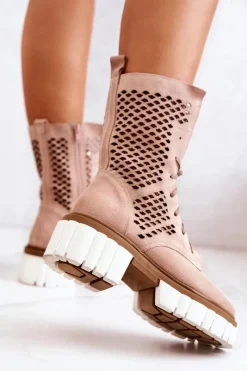 Botki Wiosenne|Brązowe I Beżowe Botki><noscript><img width=