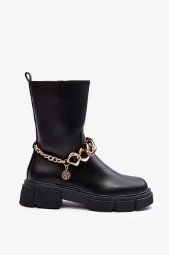 Czarne Botki|Botki Płaskie><noscript><img width=