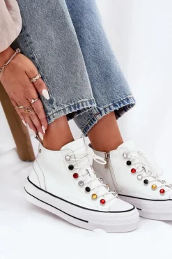 Trampki Damskie Wysokie><noscript><img width=