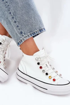 Trampki Damskie Wysokie><noscript><img width=