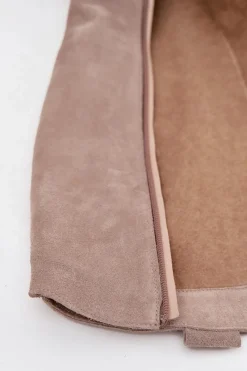 Zazoo Skórzane Zamszowe Kozaki Kowbojki Ocieplane 4224 Cappuccino Beżowy