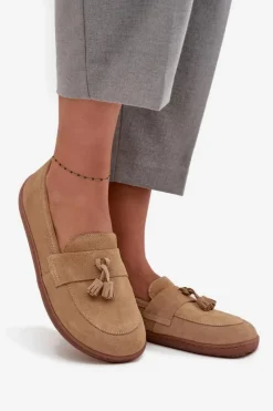 Mokasyny Damskie Zamszowe|Barefoot><noscript><img width=