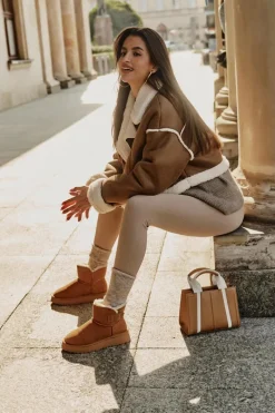 Skórzane Zamszowe Śniegowce Z Futerkiem Vinceza 97951 Camel Damskie Śniegowce Damskie