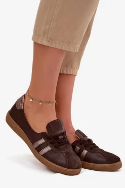 New Skórzane Zamszowe Półbuty Damskie Typu Barefoot N1341 Czekoladowe Damskie Półbuty Skórzane|Barefoot