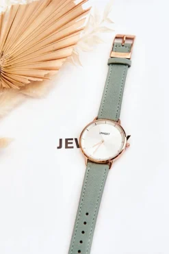 Zegarki>Ernest Skórzany Analogowy Zegarek 94193 Miętowy