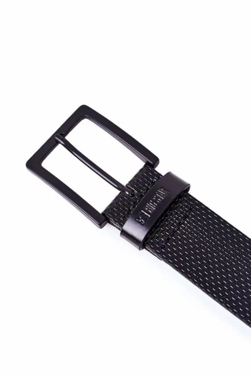 Sale Big Star Shoes Skórzany Pasek Męski Big Star HH674112 Czarny