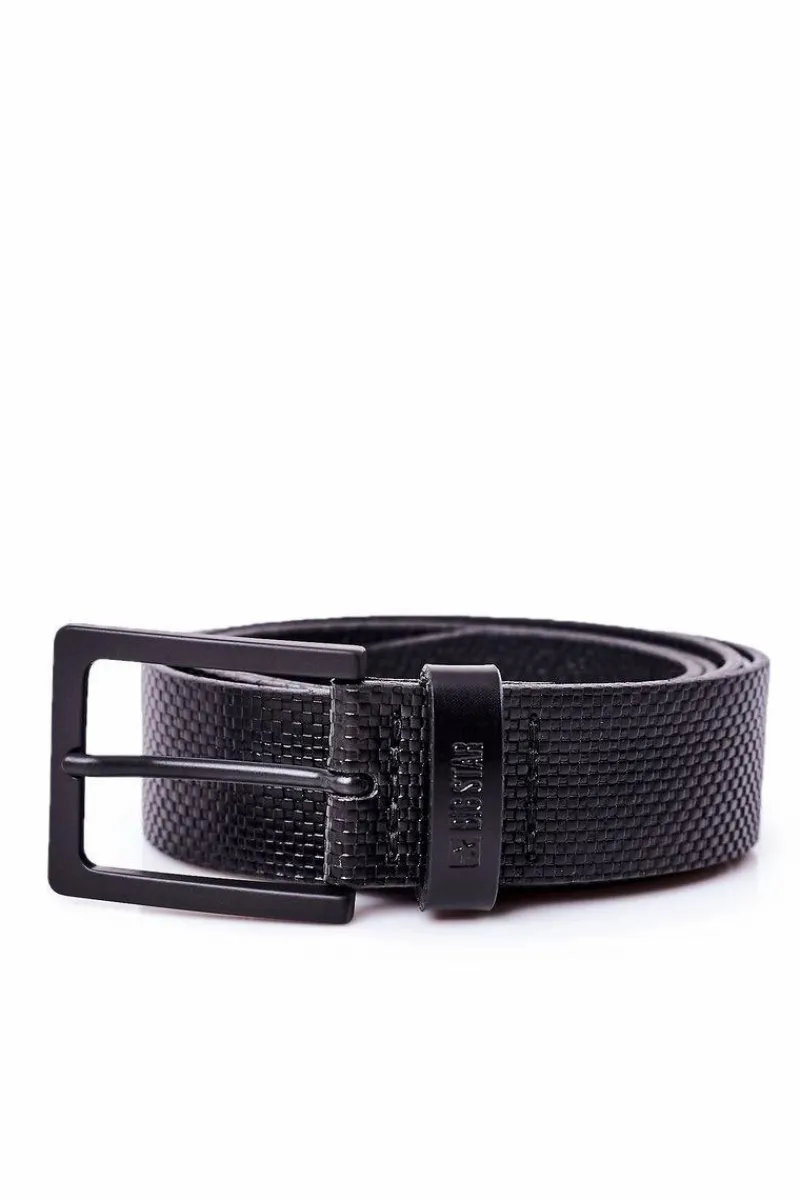 Sale Big Star Shoes Skórzany Pasek Męski Big Star HH674112 Czarny