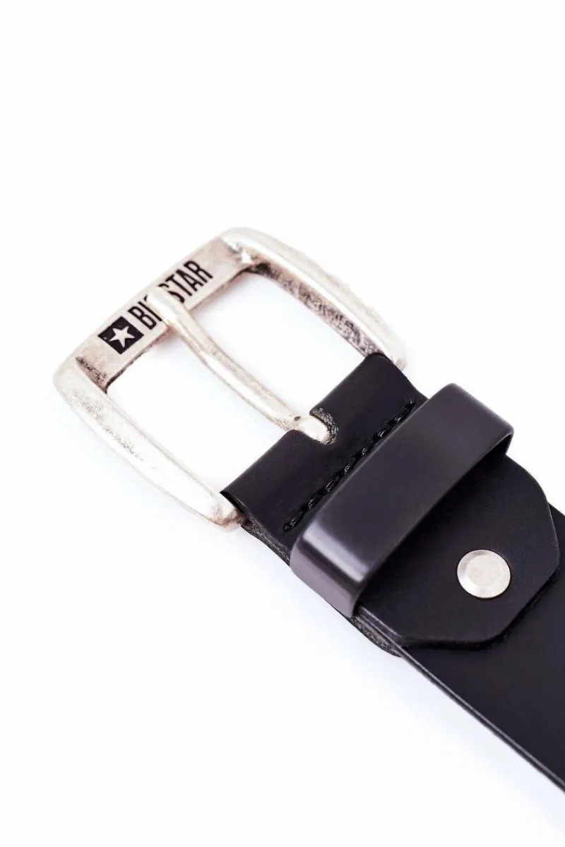 Online Skórzany Pasek Męski Big Star HH674108 Czarny Paski