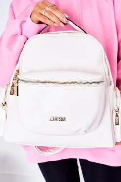 Nerki|Plecaki>Big Star Shoes Skórzany Plecak / Nerka 2w1 Big Star HH574060 Beżowy