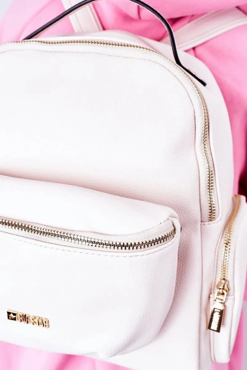 Nerki|Plecaki>Big Star Shoes Skórzany Plecak / Nerka 2w1 Big Star HH574060 Beżowy