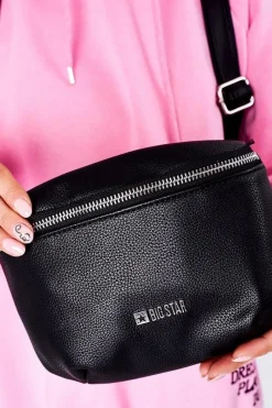 Outlet Big Star Shoes Skórzany Plecak / Nerka 2w1 Big Star HH574056 Czarny