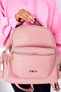 Hot Skórzany Plecak / Nerka 2w1 Big Star HH574059 Różowy Nerki|Plecaki