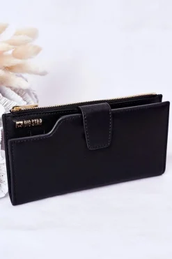 Portfele>Big Star Shoes Skórzany Portfel Big Star HH674009 Czarny