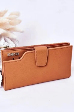 New Skórzany Portfel Big Star HH674010 Camel Portfele