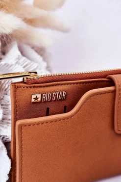 New Skórzany Portfel Big Star HH674010 Camel Portfele