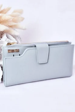 Portfele>Big Star Shoes Skórzany Portfel Big Star HH674012 Błękitny