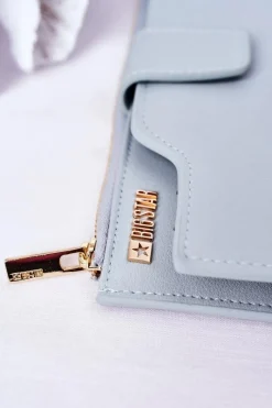 Portfele>Big Star Shoes Skórzany Portfel Big Star HH674012 Błękitny