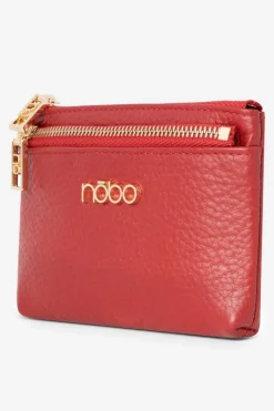 Best Skórzany Portfel Damski NPUR-LR0150-C005 Czerwony Portfele