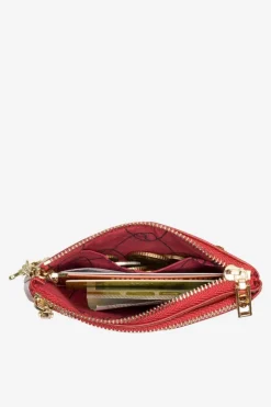 Best Skórzany Portfel Damski NPUR-LR0150-C005 Czerwony Portfele