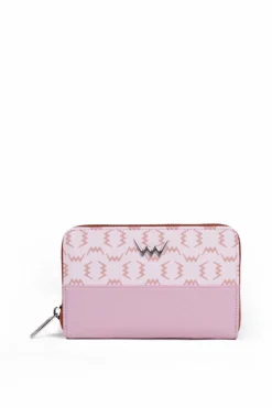 Clearance Boto Skórzany Portfel Na Suwak Różowo-Brązowy Merina