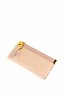 Online Boto Skórzany Portfel Z Frędzelkiem Beżowo-Różowy Madis