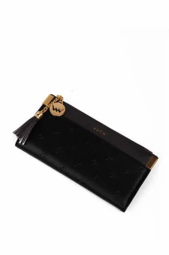 Best Boto Skórzany Portfel Z Frędzelkiem Czarno-Brązowy Madis